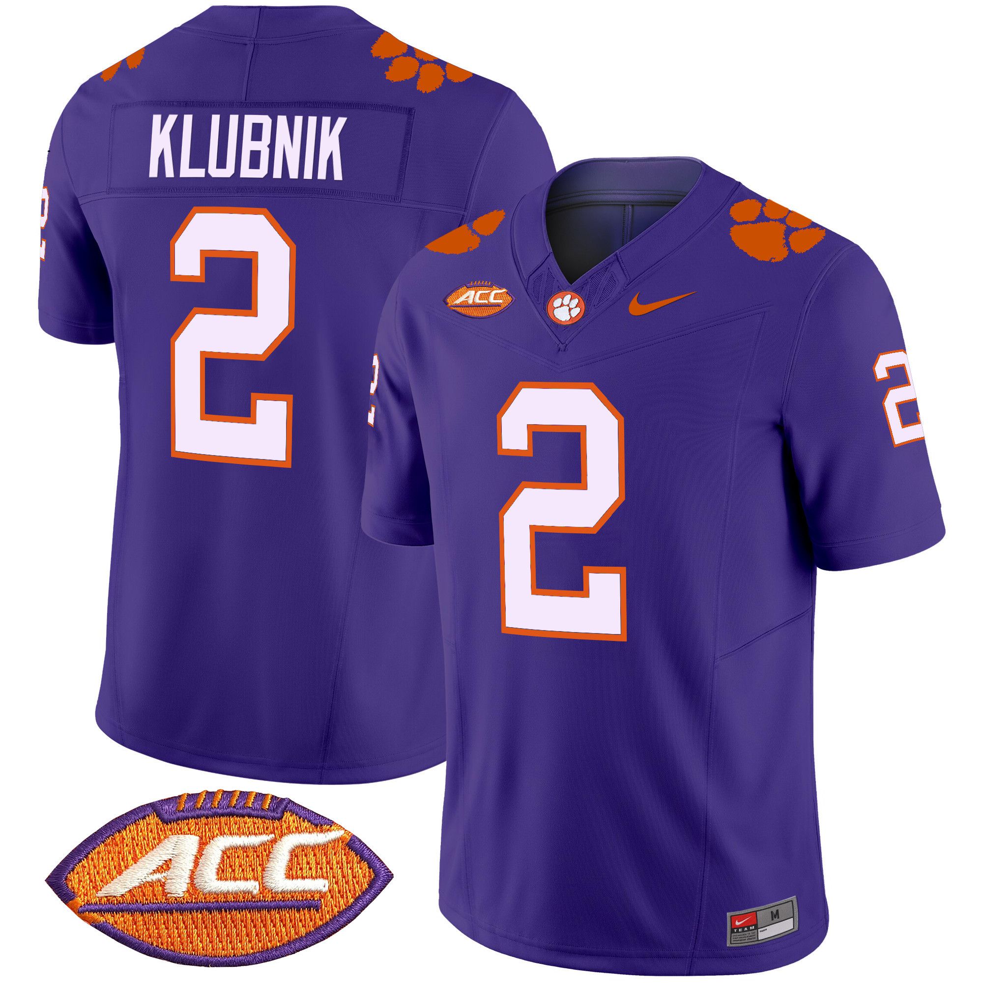 Men Clemson Tigers #2 Klubnik Purple 2024 Nike Vapor Limited NCAA Jersey->indianapolis colts->NFL Jersey